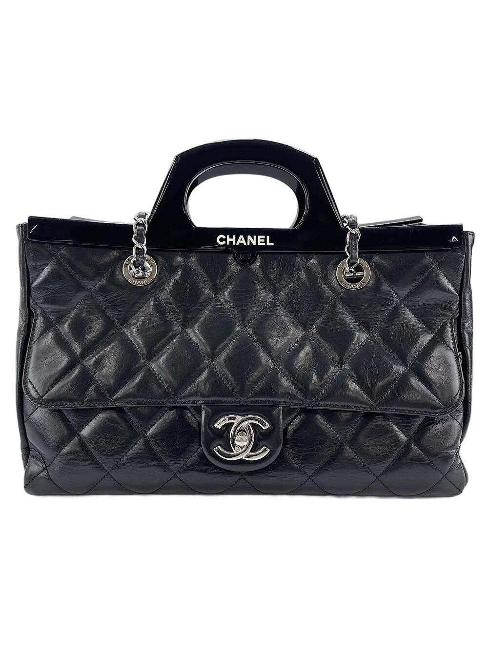 Auth Chanel Leather Cc Delivery Tote #311437C24B